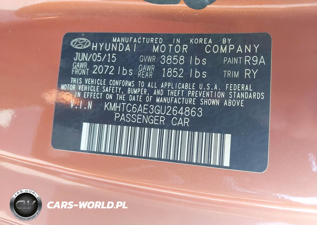 2016 Hyundai Veloster Turbo VIN:KMHTC6AE3GU264863 - 9