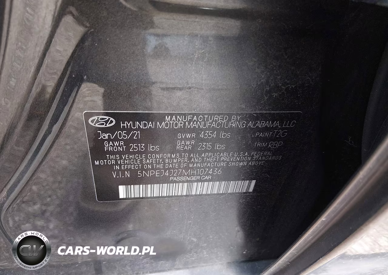 2021 Hyundai Sonata Sel Plus VIN:5NPEJ4J27MH107436 - 9
