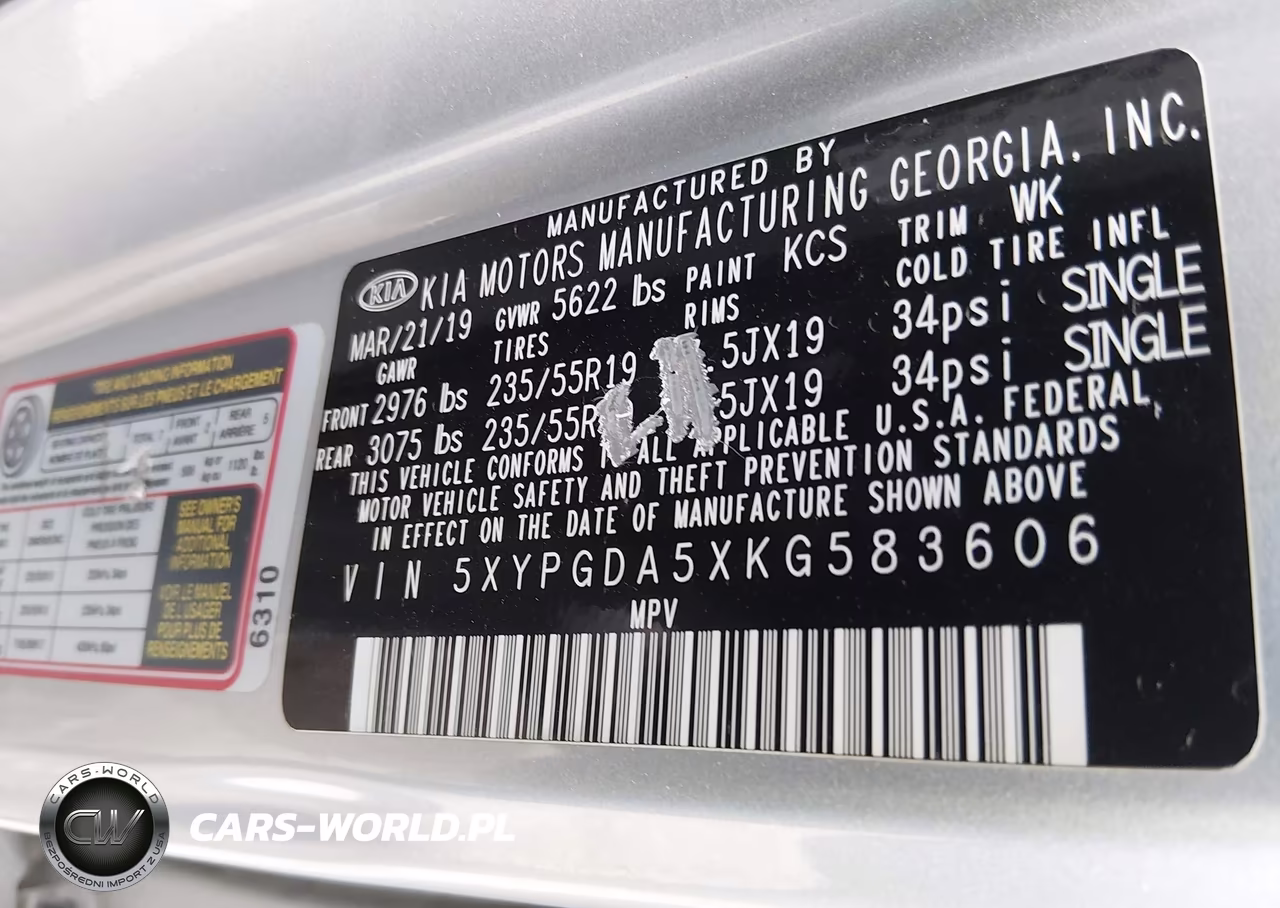 2019 Kia Sorento 3.3L S VIN:5XYPGDA5XKG583606 - 9
