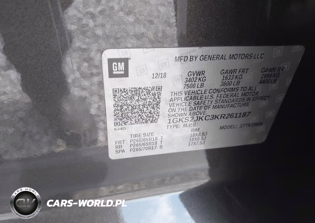 2019 GMC Yukon Xl Slt Standard Edition VIN:1GKS2JKC3KR261187 - 9
