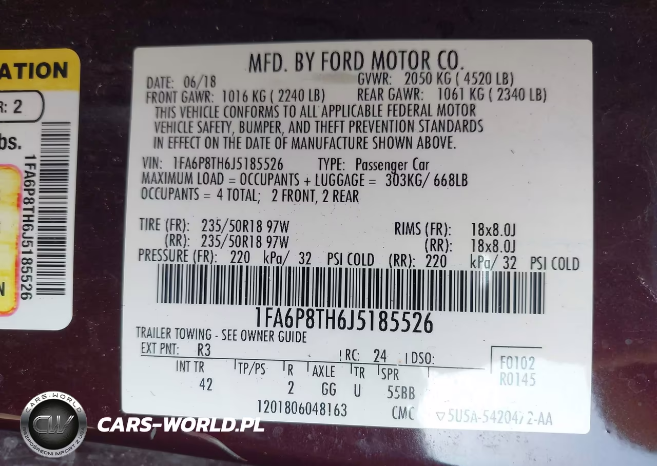 2018 Ford Mustang Ecoboost VIN:1FA6P8TH6J5185526 - 9