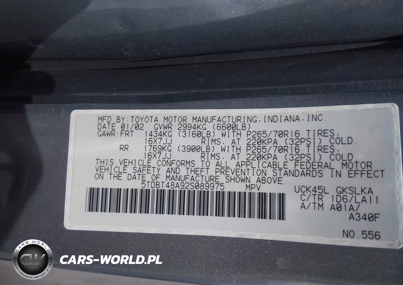 2002 Toyota Sequoia Limited V8 VIN:5TDBT48A92S089975 - 9