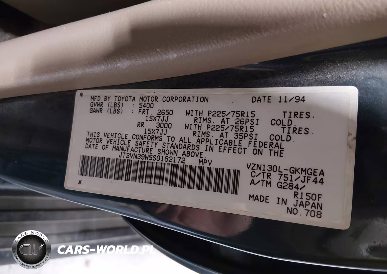 1995 Toyota 4Runner Vn39 Sr5 VIN:JT3VN39W5S0182172 - 9