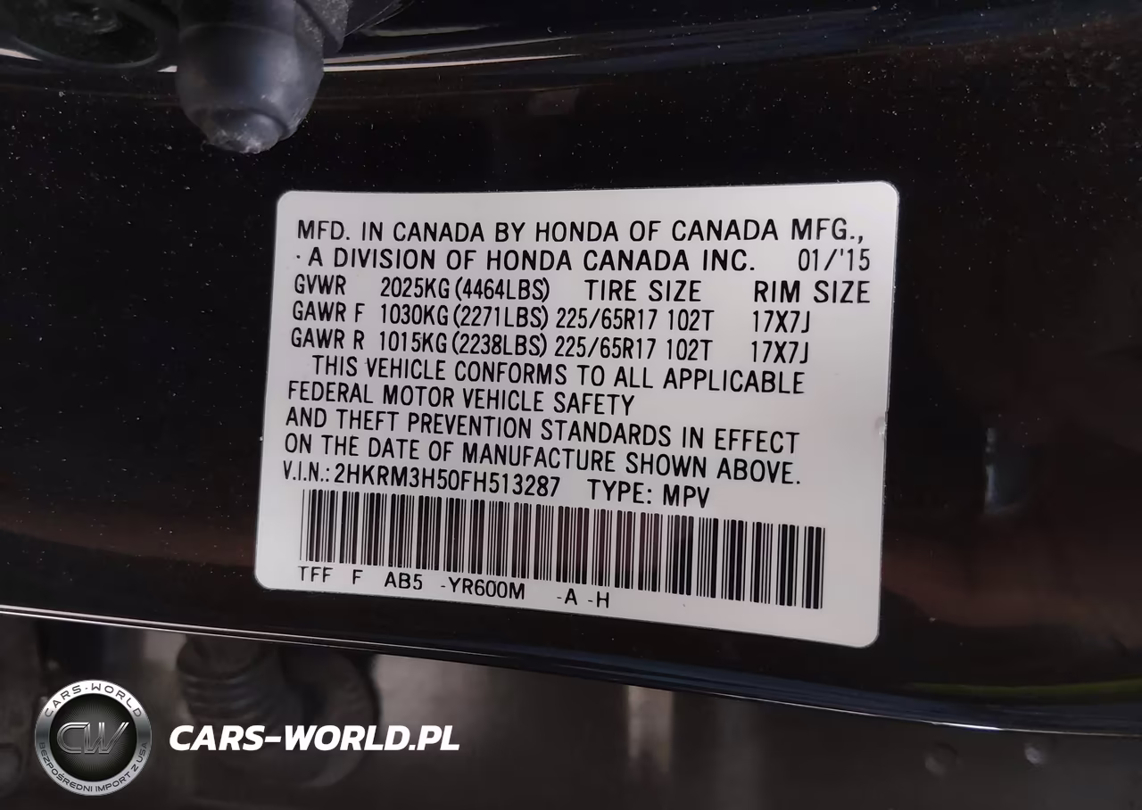 2015 Honda Cr-V Ex VIN:2HKRM3H50FH513287 - 9