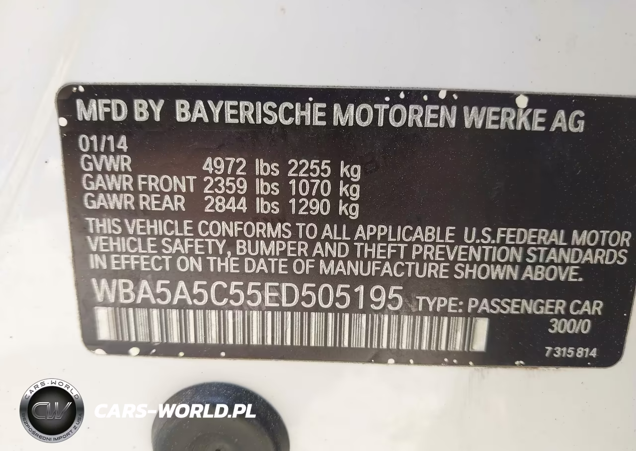 2014 BMW 528I VIN:WBA5A5C55ED505195 - 9