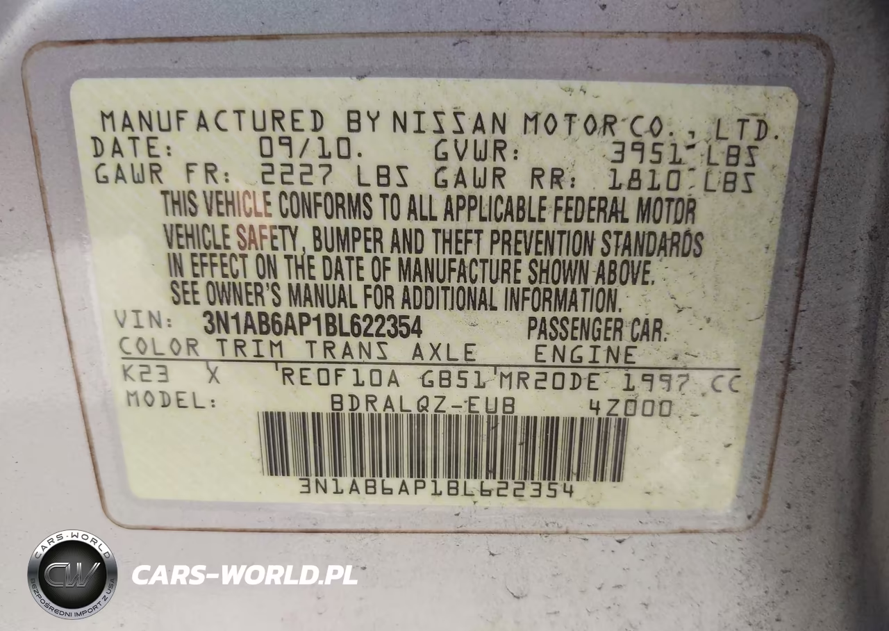 2011 Nissan Sentra 2.0 VIN:3N1AB6AP1BL622354 - 9