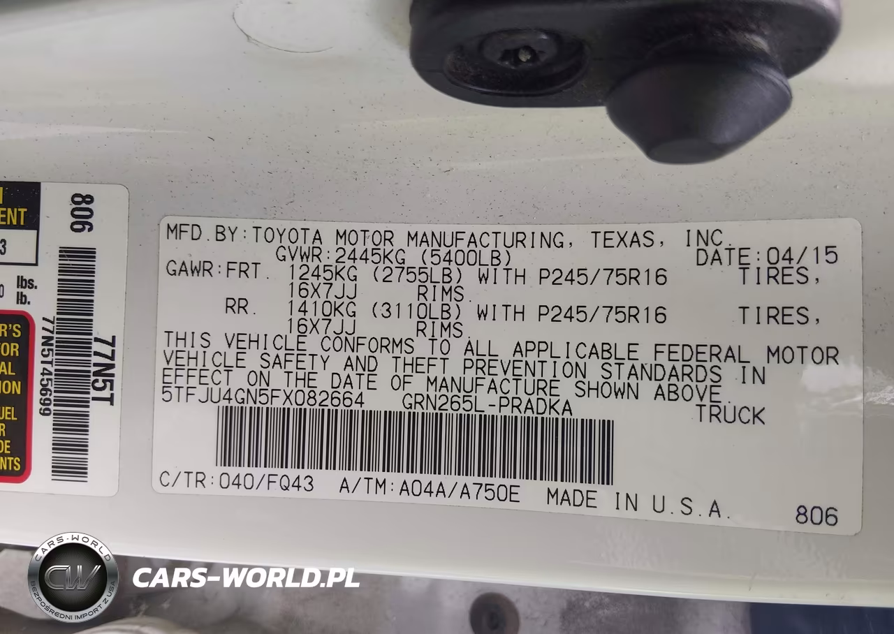 2015 Toyota Tacoma Prerunner V6 VIN:5TFJU4GN5FX082664 - 9