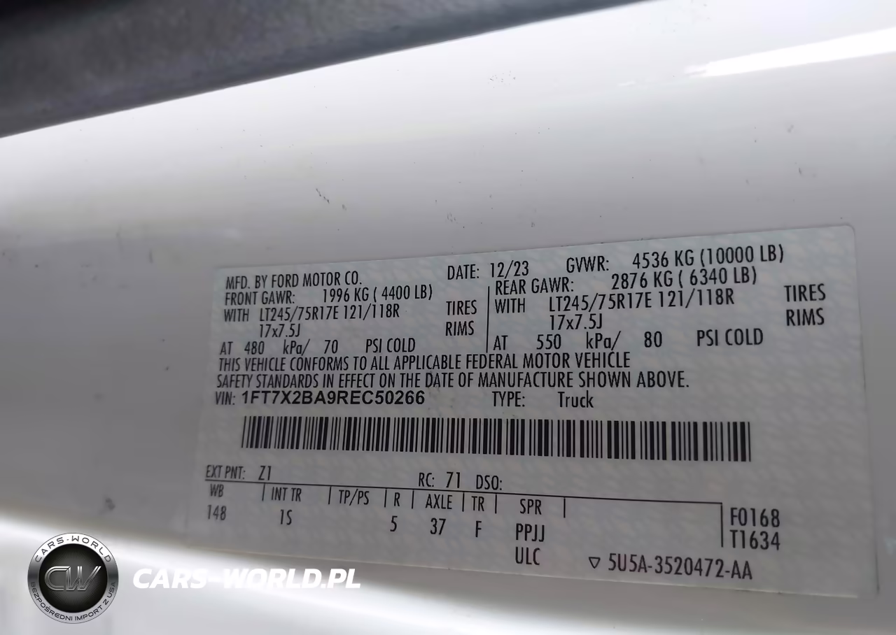 2024 Ford F-250 Xl VIN:1FT7X2BA9REC50266 - 9