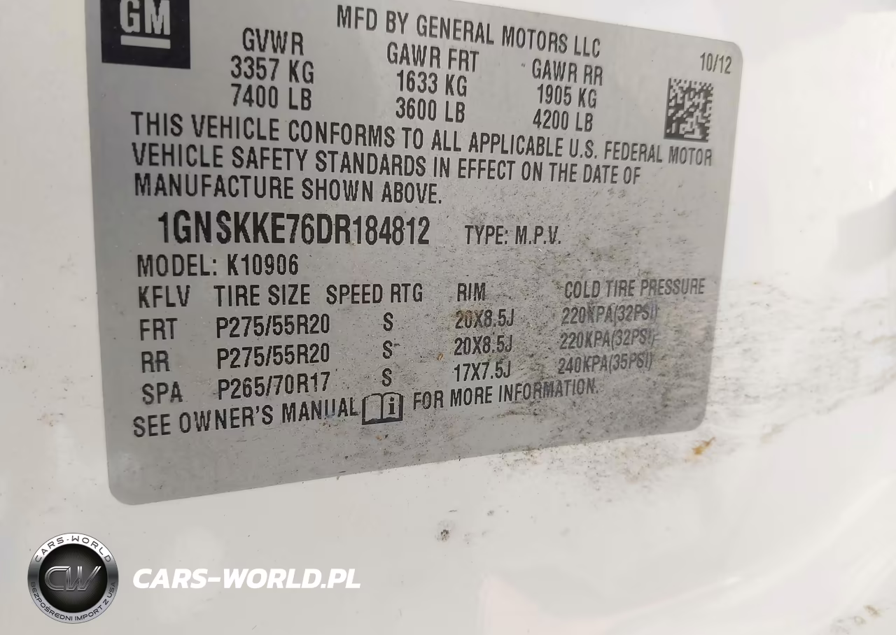2013 Chevrolet Suburban K1500 Ltz VIN:1GNSKKE76DR184812 - 9