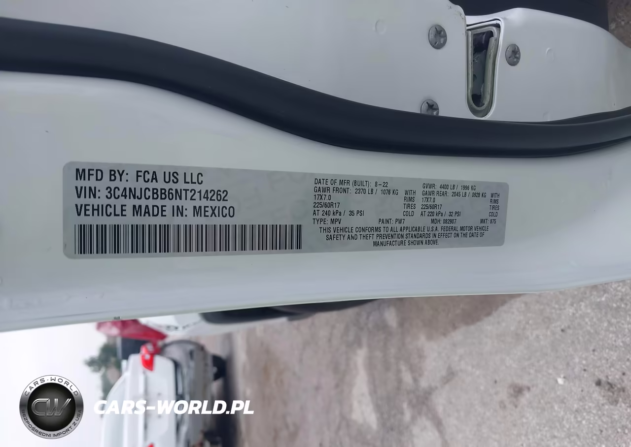 2022 Jeep Compass Latitude Fwd VIN:3C4NJCBB6NT214262 - 9