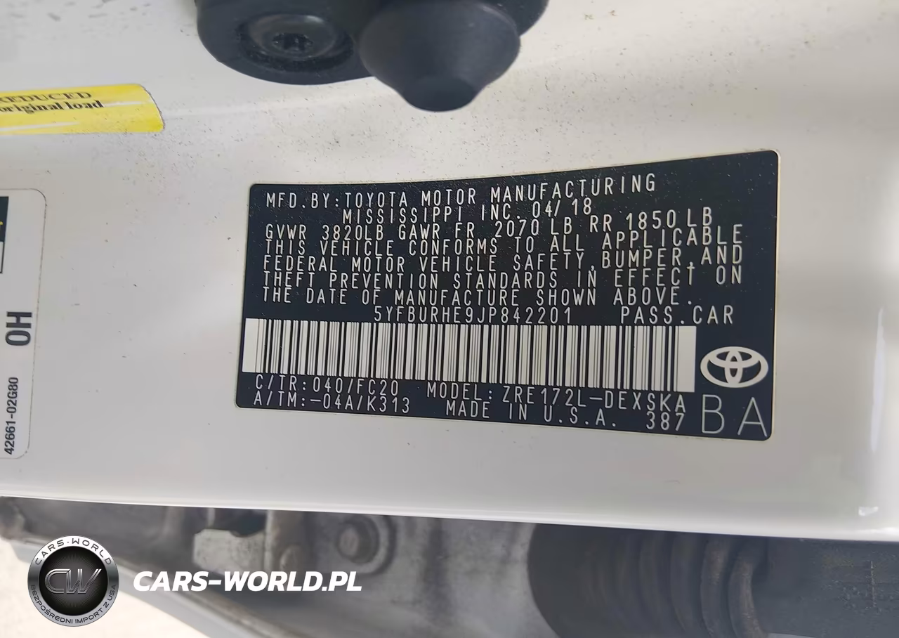 2018 Toyota Corolla Se VIN:5YFBURHE9JP842201 - 9