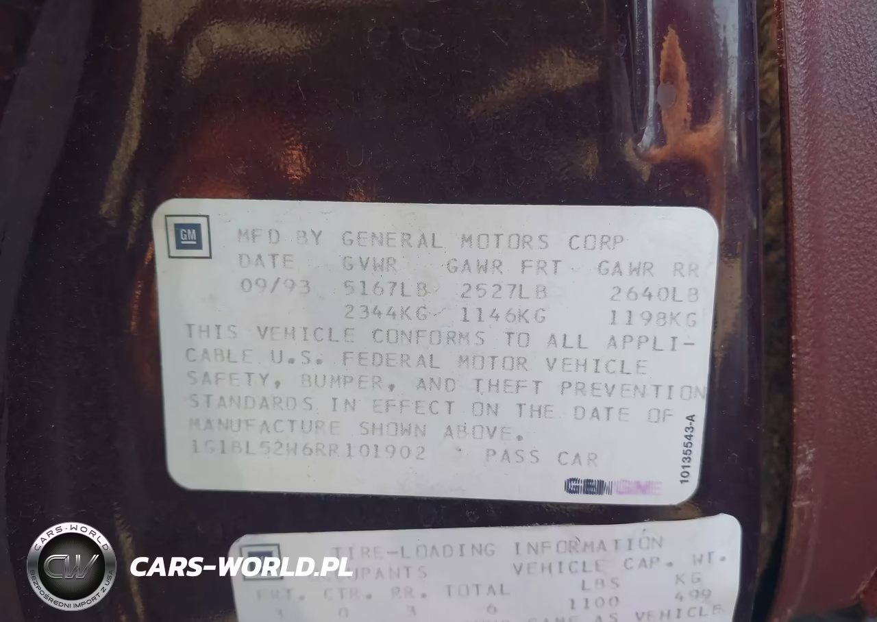 1994 Chevrolet Caprice Classic VIN:1G1BL52W6RR101902 - 9