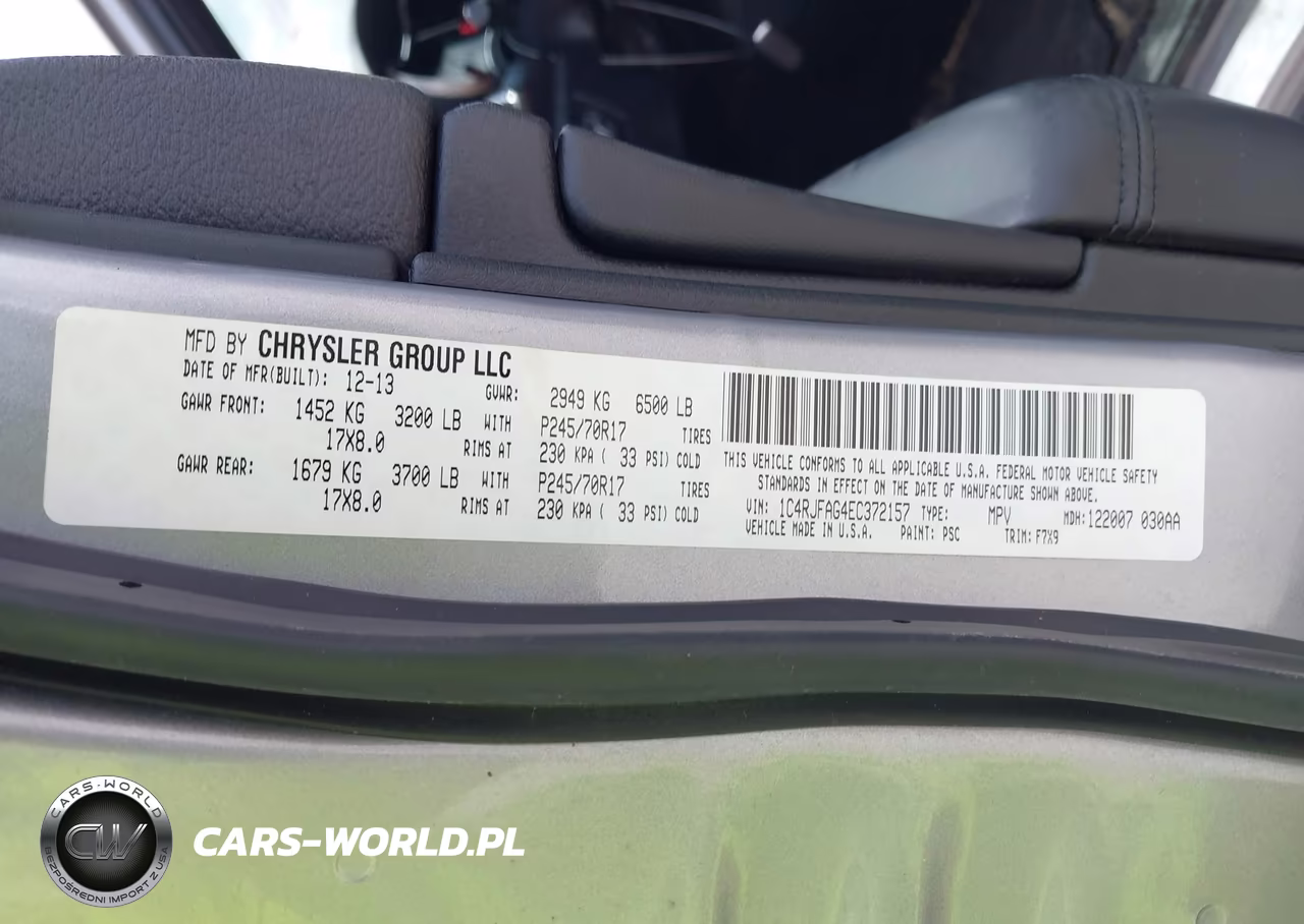 2014 Jeep Grand Cherokee Laredo VIN:1C4RJFAG4EC372157 - 9