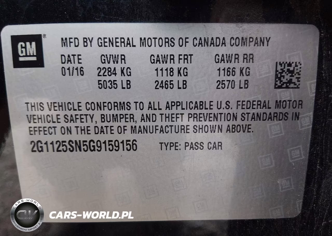 2016 Chevrolet Impala Cng 3Lt VIN:2G1125SN5G9159156 - 9