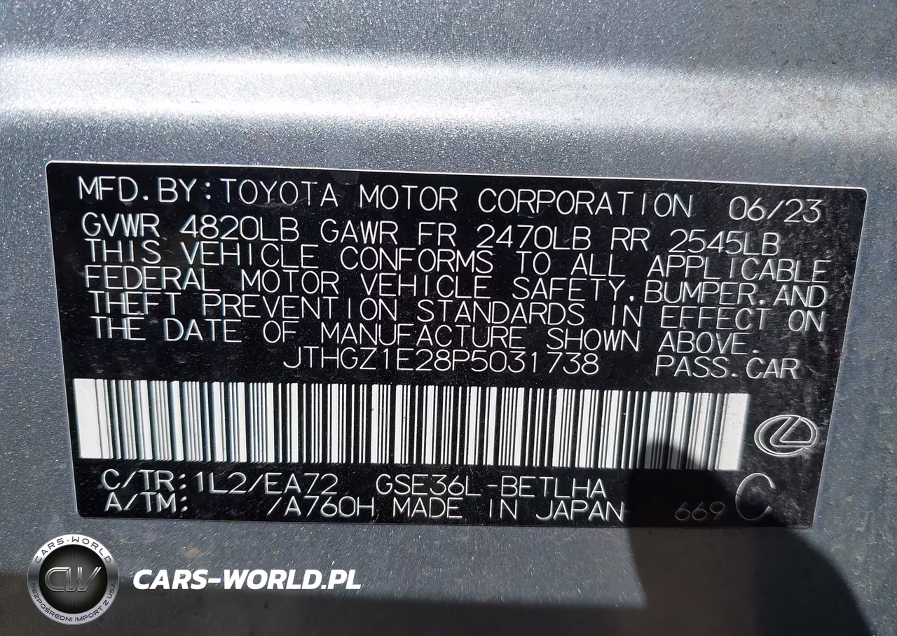 2023 Lexus Is 350 F Sport VIN:JTHGZ1E28P5031738 - 9