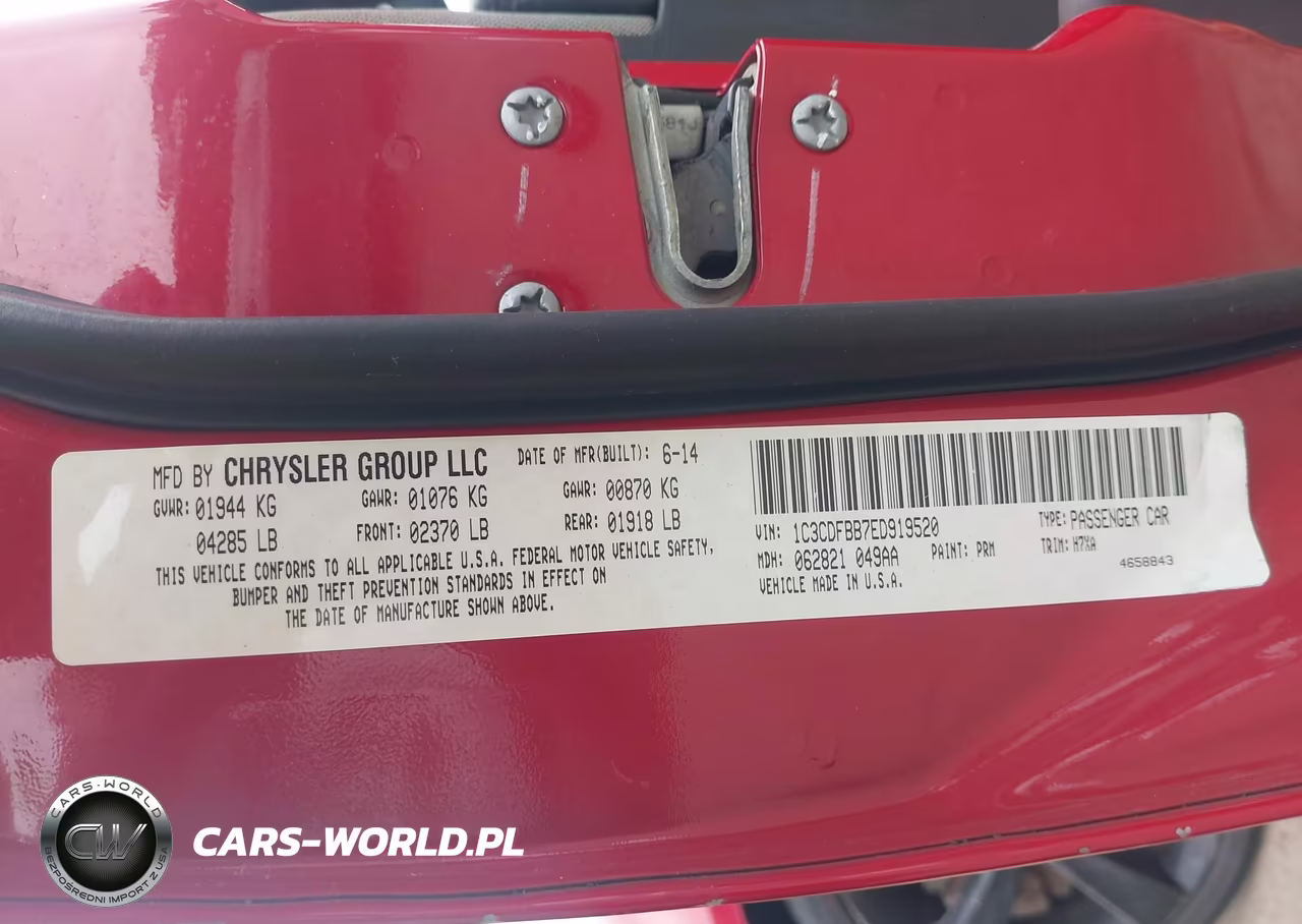 2014 Dodge Dart Sxt VIN:1C3CDFBB7ED919520 - 9