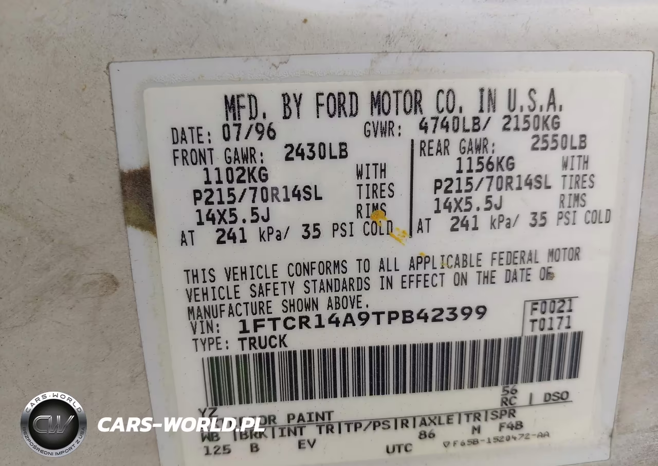 1996 Ford Ranger Super Cab VIN:1FTCR14A9TPB42399 - 9