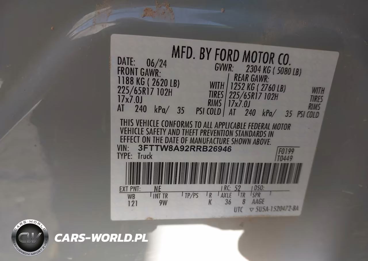 2024 Ford Maverick Xl VIN:3FTTW8A92RRB26946 - 9