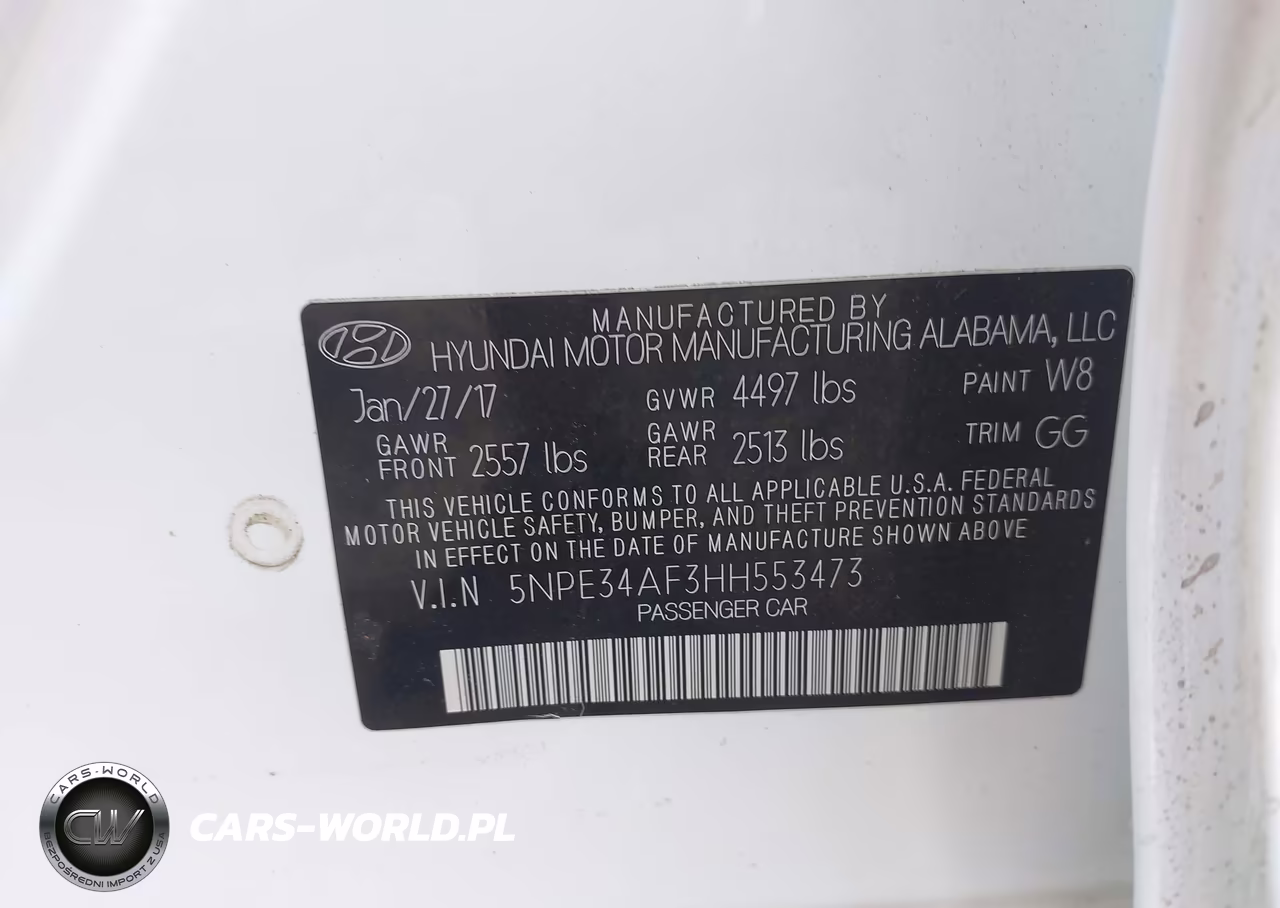 2017 Hyundai Sonata Sport VIN:5NPE34AF3HH553473 - 7