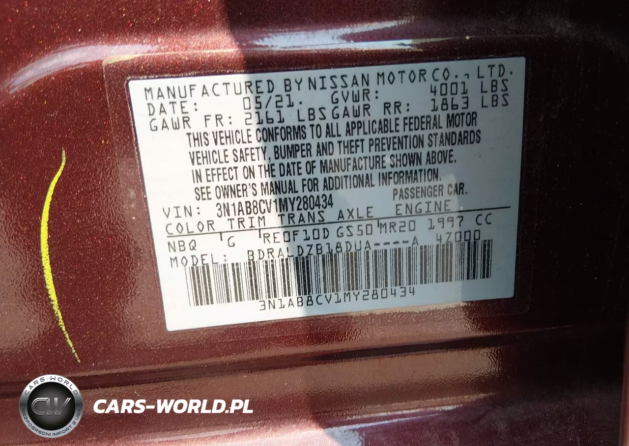 2021 Nissan Sentra Sv Xtronic Cvt VIN:3N1AB8CV1MY280434 - 9
