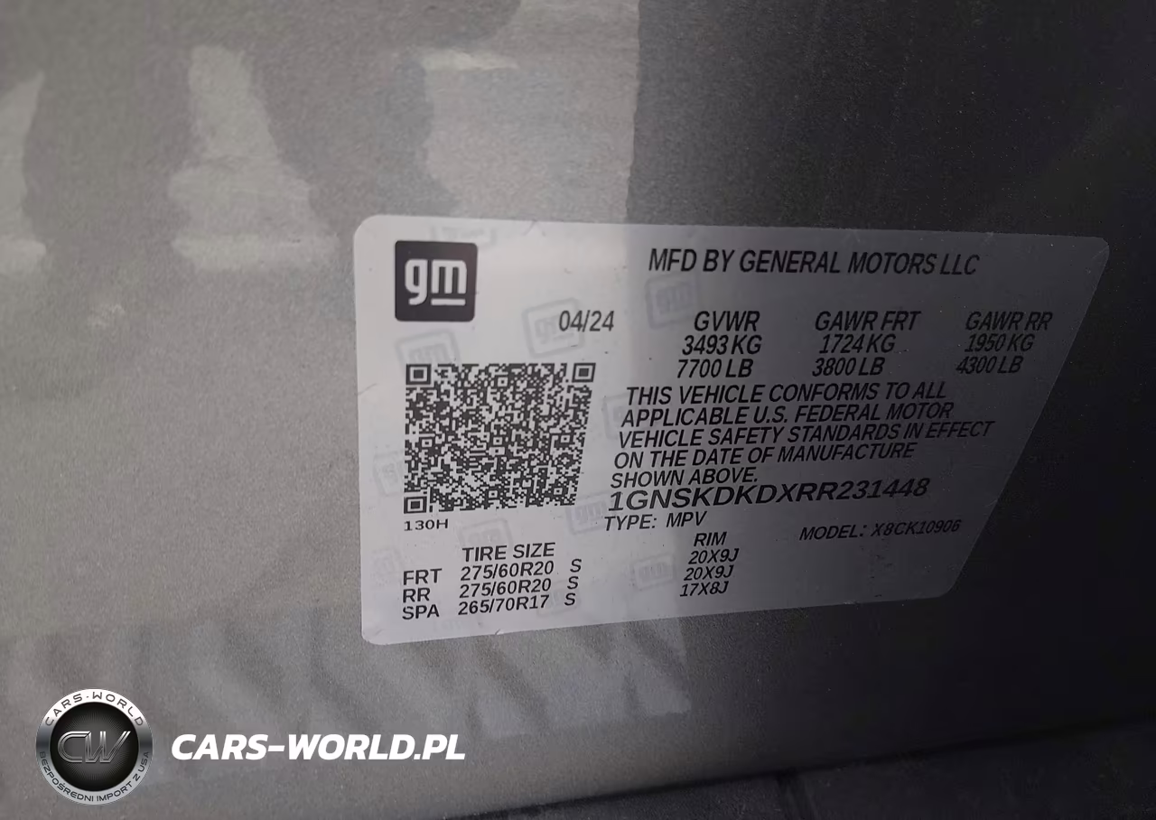 2024 Chevrolet Suburban 4Wd Z71 VIN:1GNSKDKDXRR231448 - 9