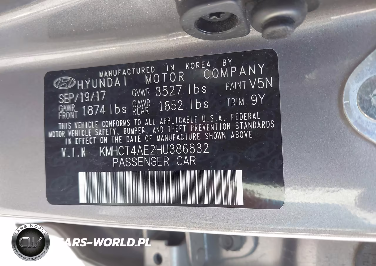 2017 Hyundai Accent Se VIN:KMHCT4AE2HU386832 - 9