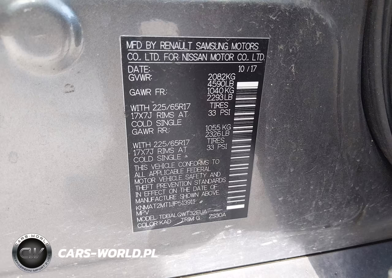 2018 Nissan Rogue Sv VIN:KNMAT2MT1JP513911 - 9