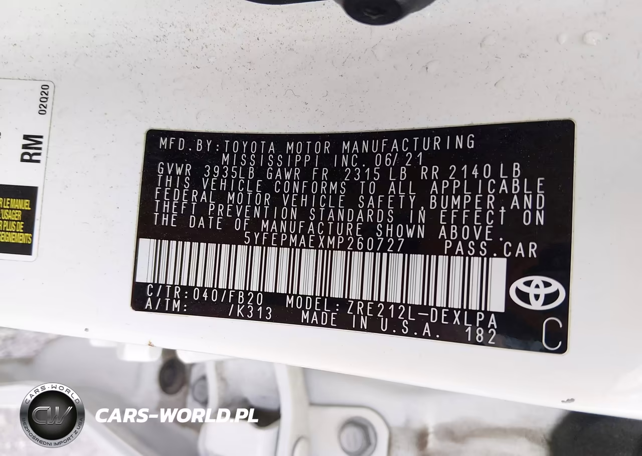 2021 Toyota Corolla Le VIN:5YFEPMAEXMP260727 - 9