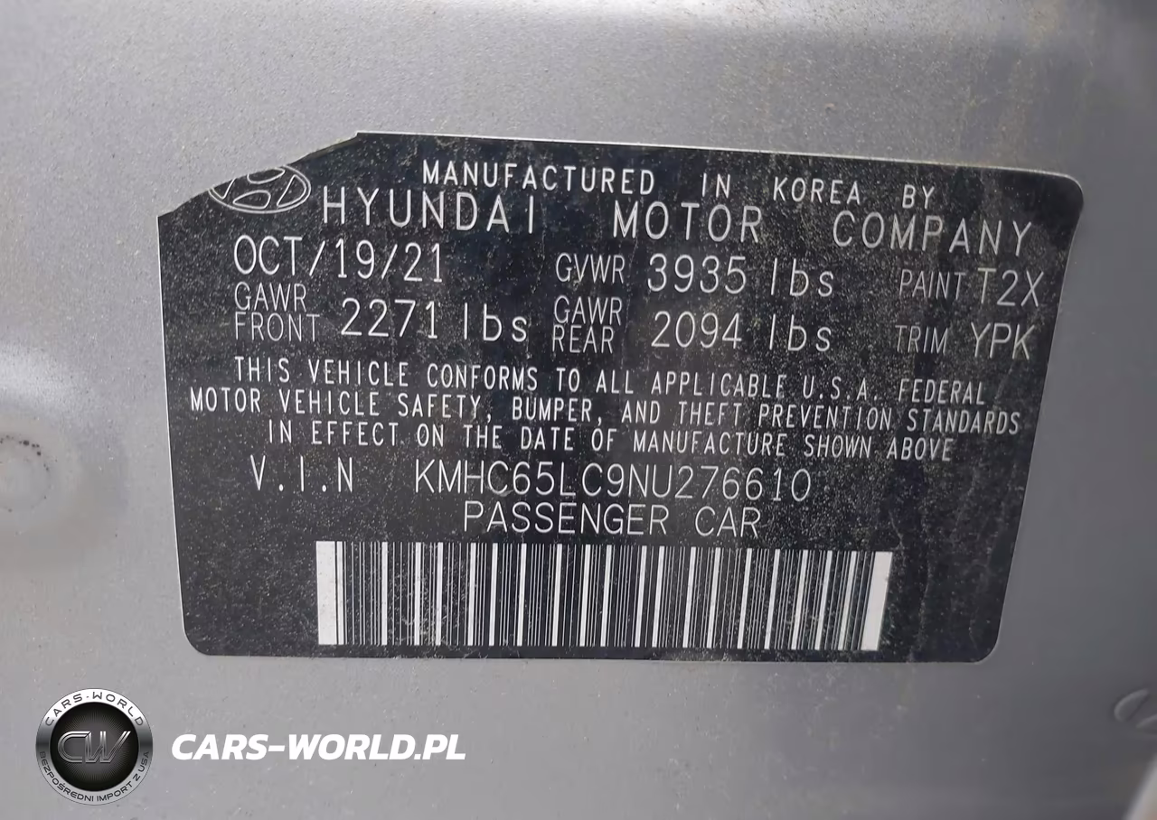 2022 Hyundai Ioniq Hybrid Blue VIN:KMHC65LC9NU276610 - 9