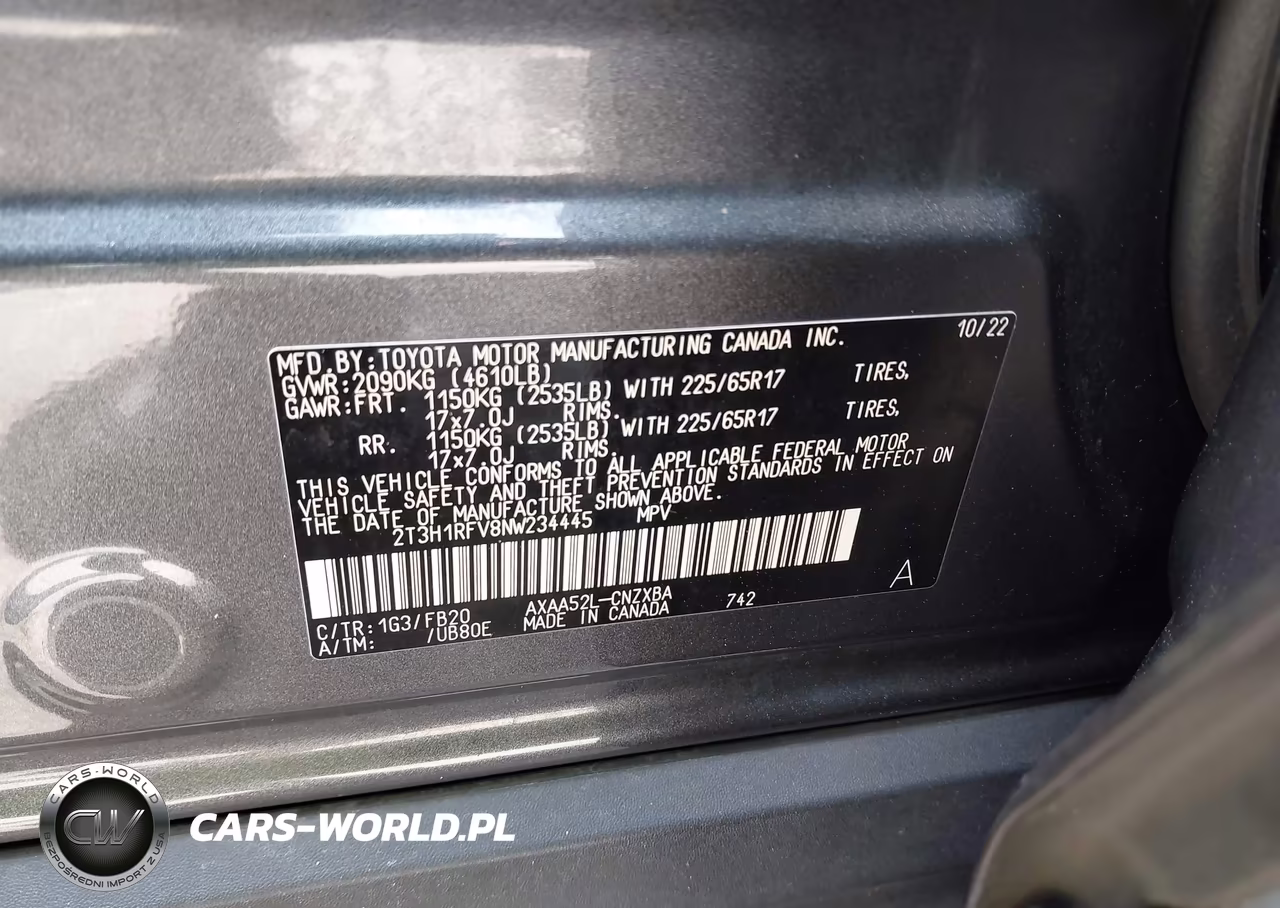 2022 Toyota Rav4 Le VIN:2T3H1RFV8NW234445 - 9