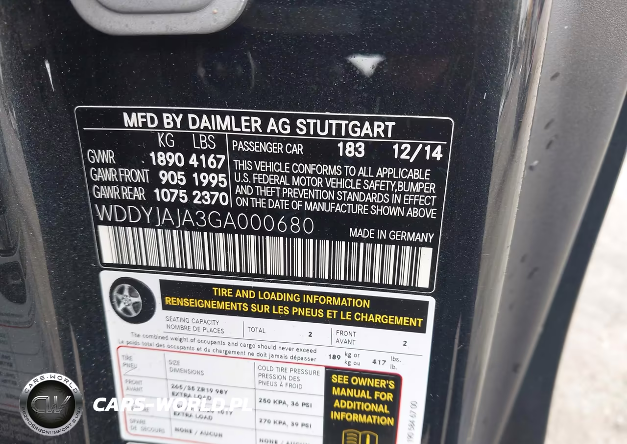 2016 Mercedes-Benz Gt S Amg VIN:WDDYJAJA3GA000680 - 9