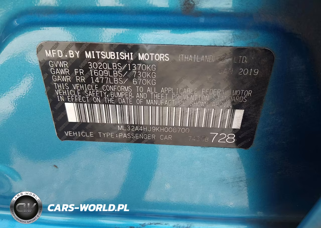2019 Mitsubishi Mirage Se VIN:ML32A4HJ9KH008700 - 9