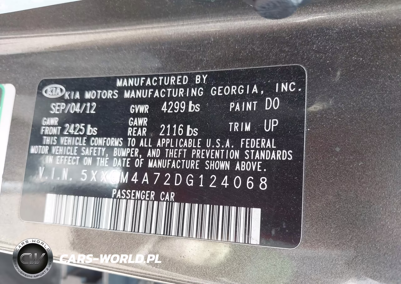 2013 Kia Optima Lx VIN:5XXGM4A72DG124068 - 9