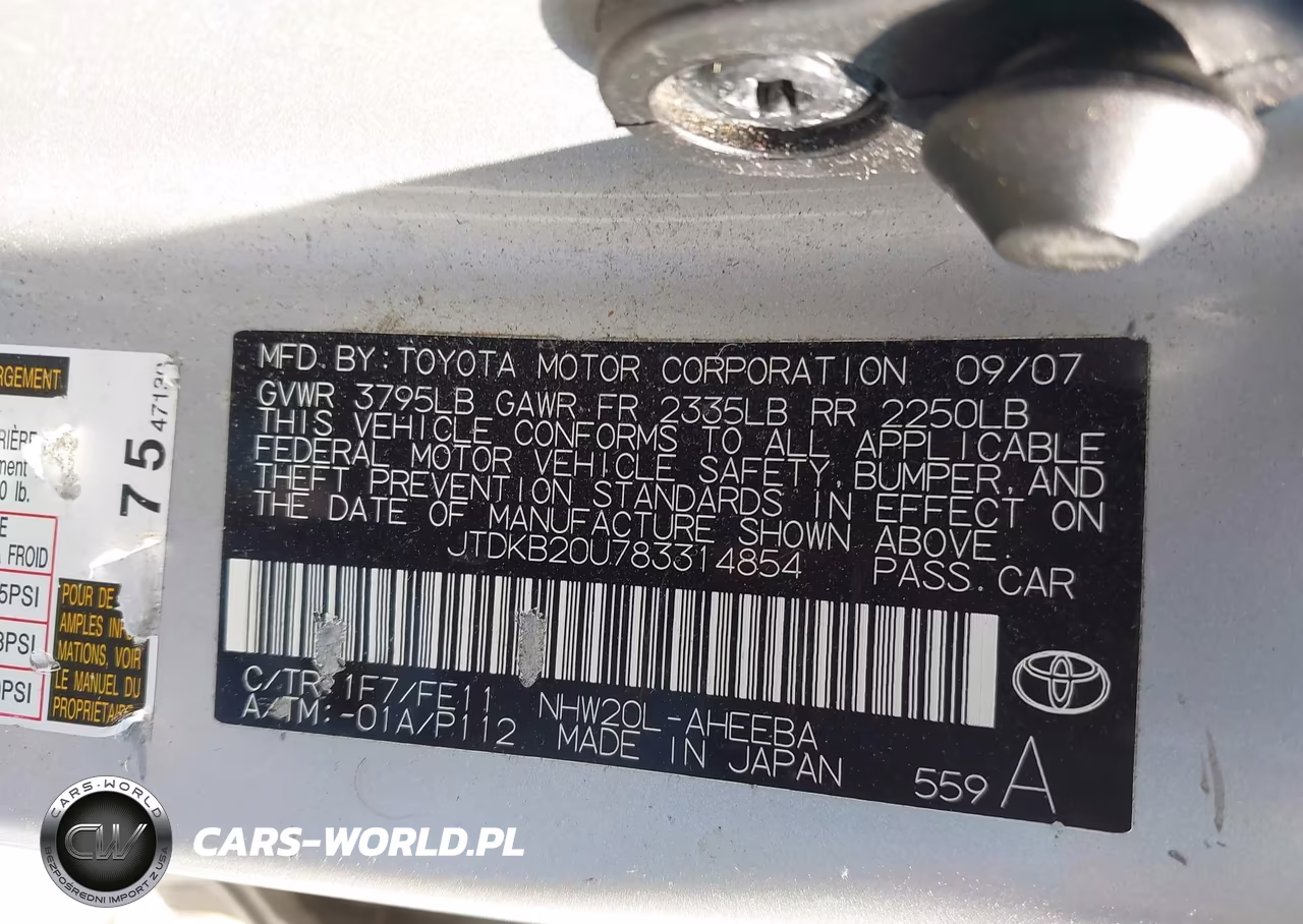 2008 Toyota Prius VIN:JTDKB20U783314854 - 9