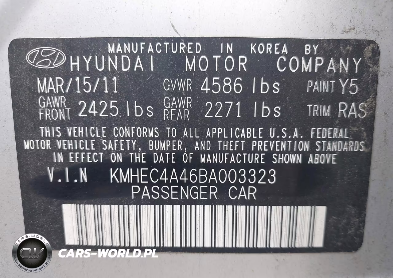 2011 Hyundai Sonata Hybrid VIN:KMHEC4A46BA003323 - 9