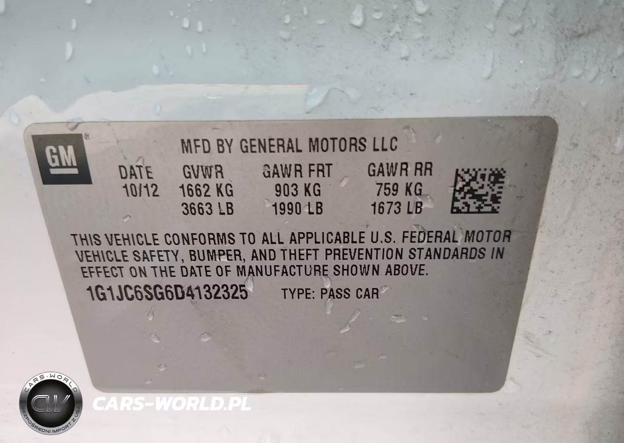 2013 Chevrolet Sonic Lt Auto VIN:1G1JC6SG6D4132325 - 9
