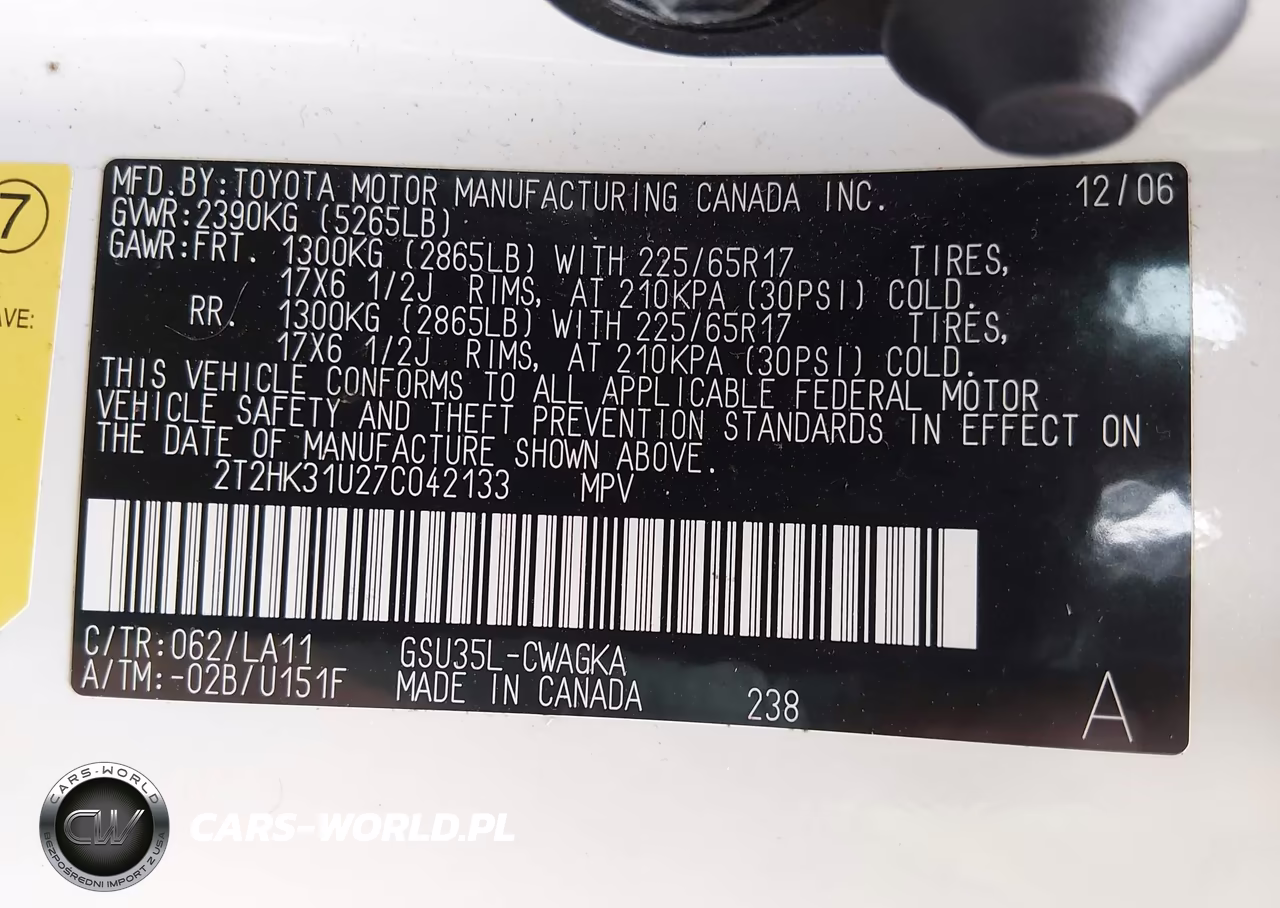 2007 Lexus Rx 350 VIN:2T2HK31U27C042133 - 9