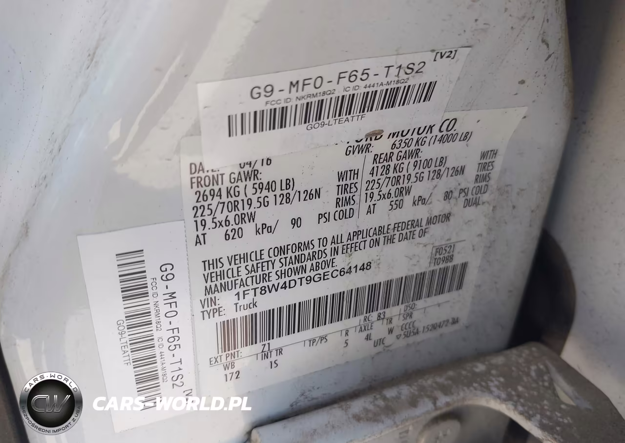 2016 Ford F-450 Xl VIN:1FT8W4DT9GEC64148 - 9