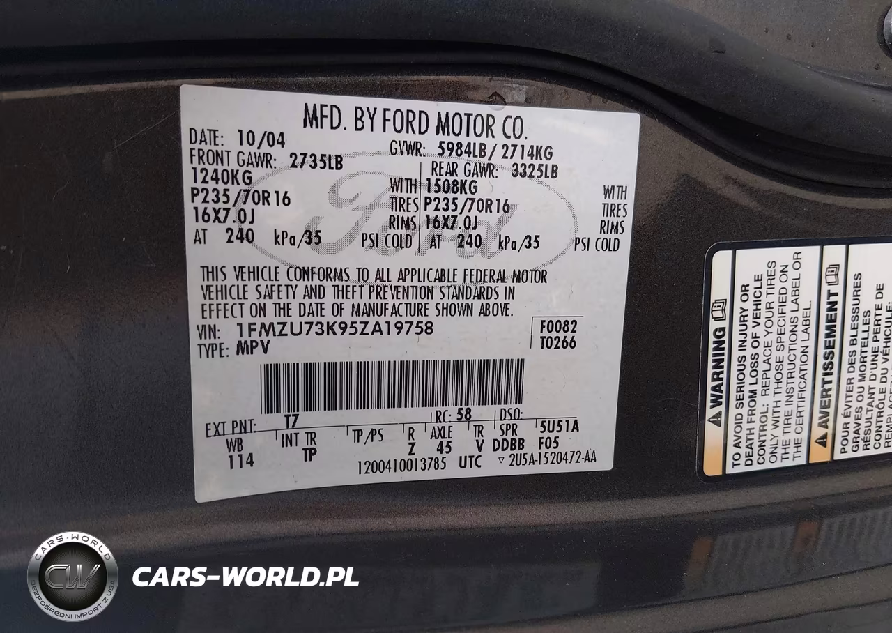 2005 Ford Explorer Xlt-Xlt Sport VIN:1FMZU73K95ZA19758 - 9