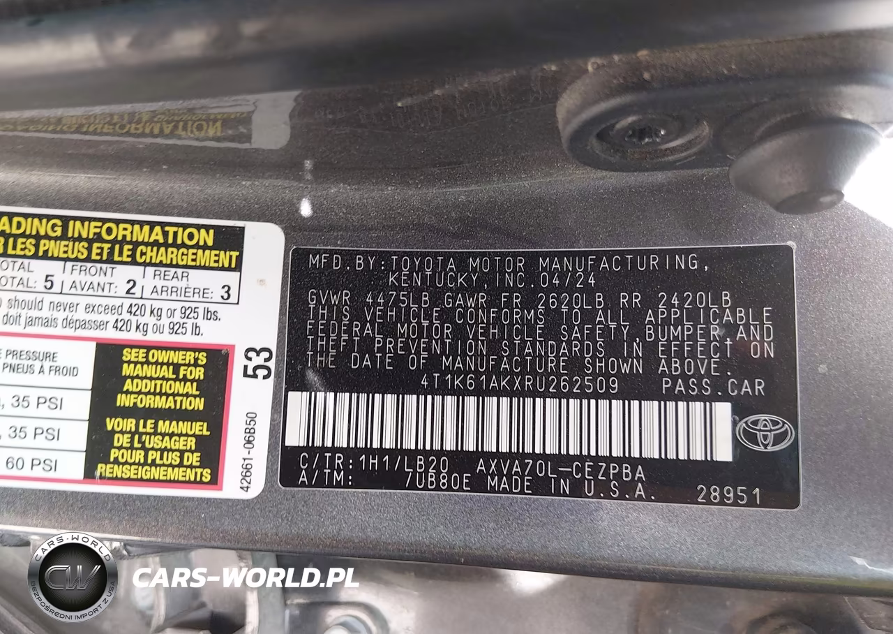 2024 Toyota Camry Xse VIN:4T1K61AKXRU262509 - 9
