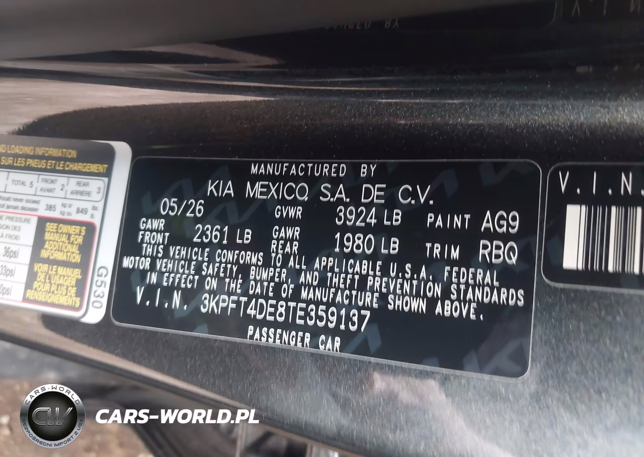 2026 Kia K4 Lx VIN:3KPFT4DE8TE359137 - 9