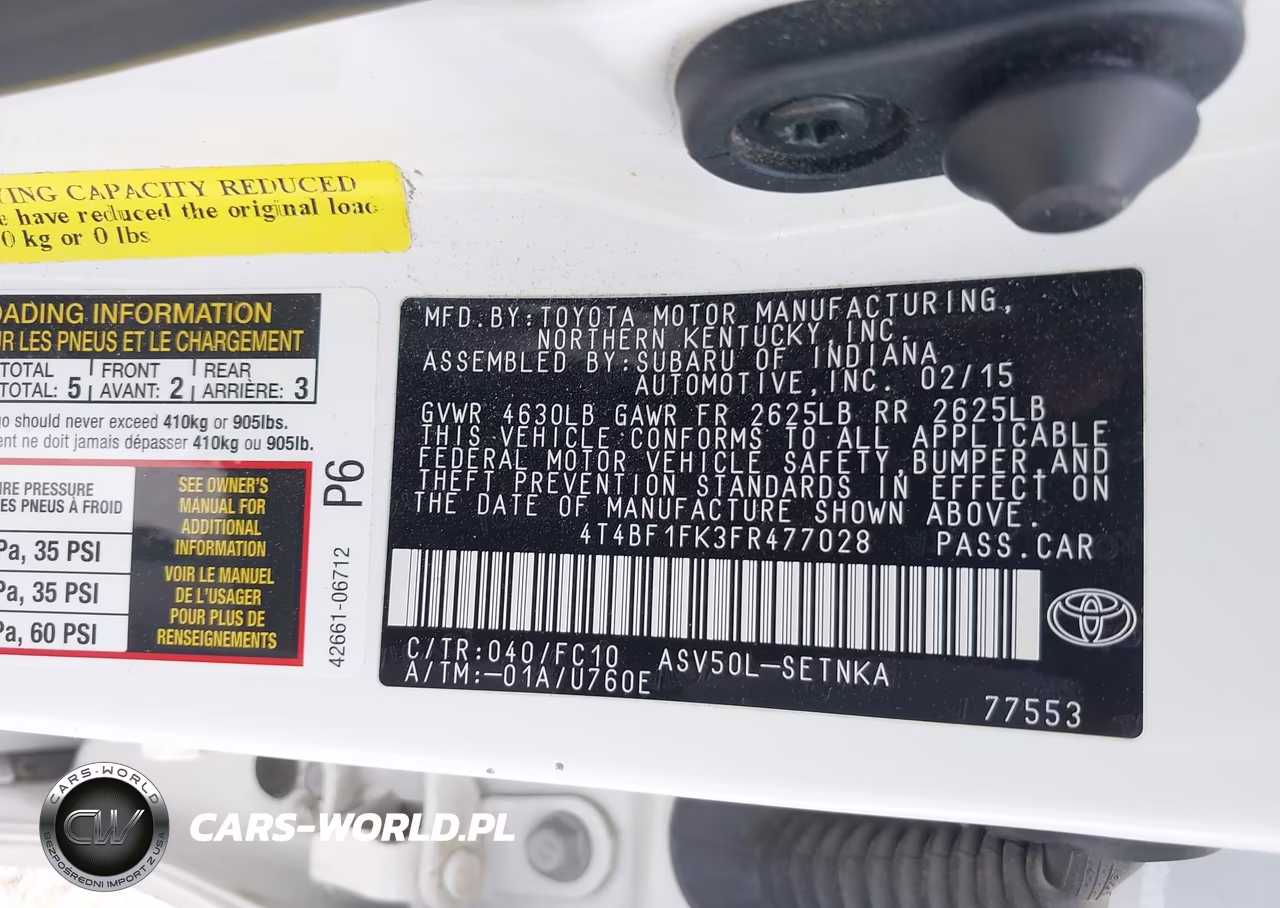2015 Toyota Camry Le VIN:4T4BF1FK3FR477028 - 9