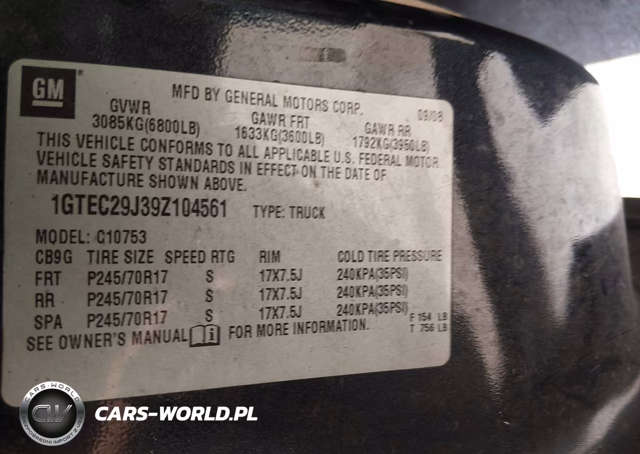 2009 GMC Sierra 1500 Sle VIN:1GTEC29J39Z104561 - 9