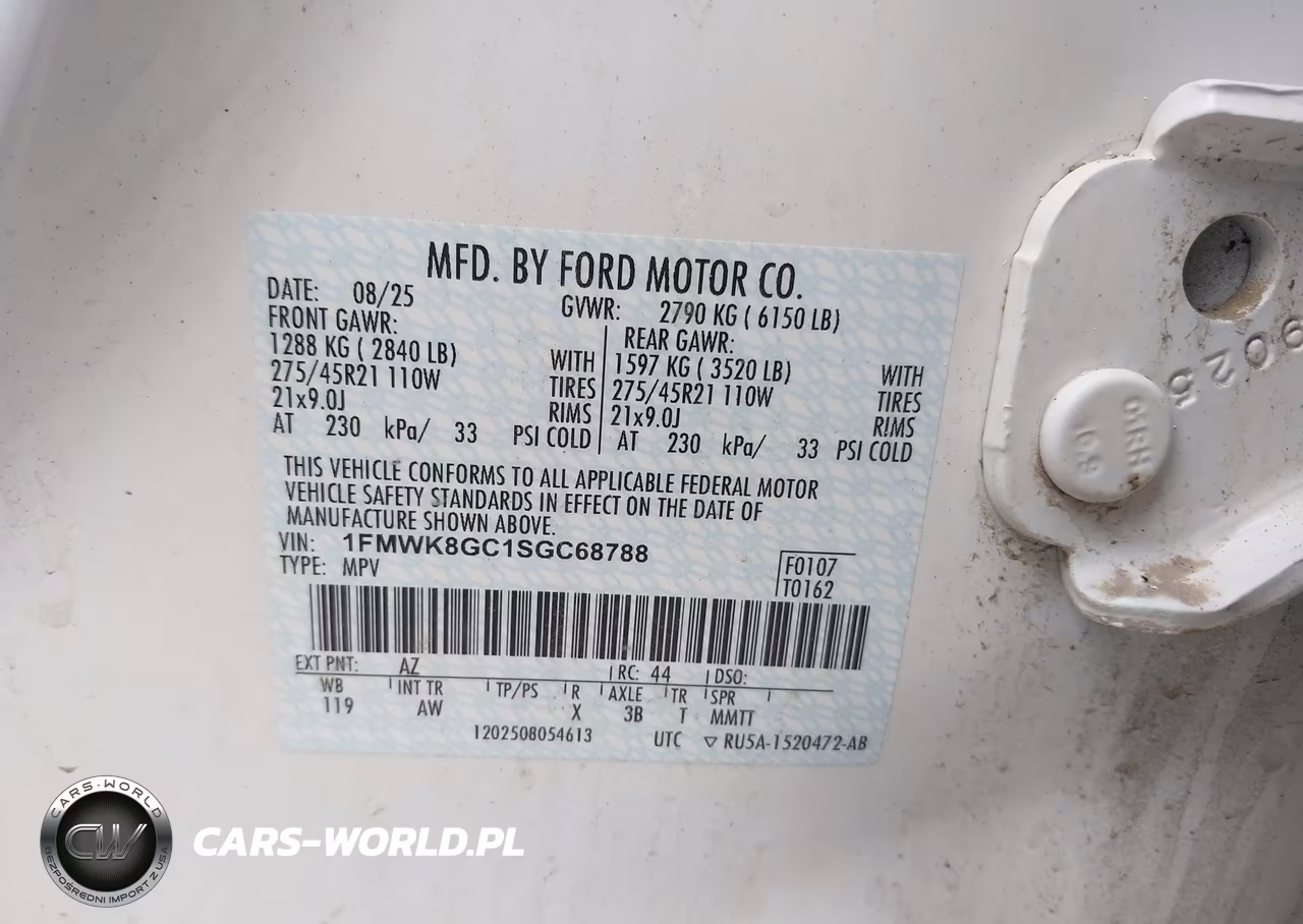 2025 Ford Explorer St VIN:1FMWK8GC1SGC68788 - 9