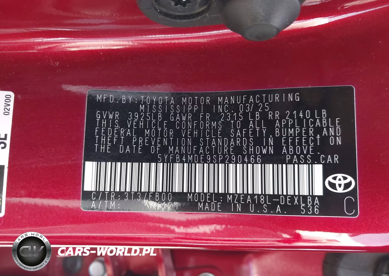 2025 Toyota Corolla Le VIN:5YFB4MDE9SP290466 - 9