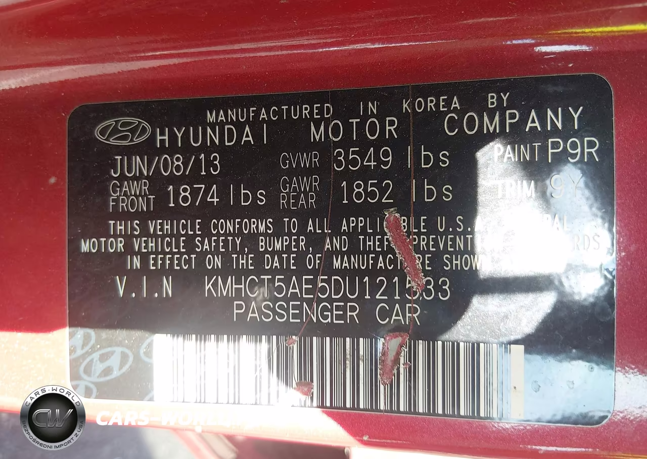 2013 Hyundai Accent Gs VIN:KMHCT5AE5DU121533 - 9