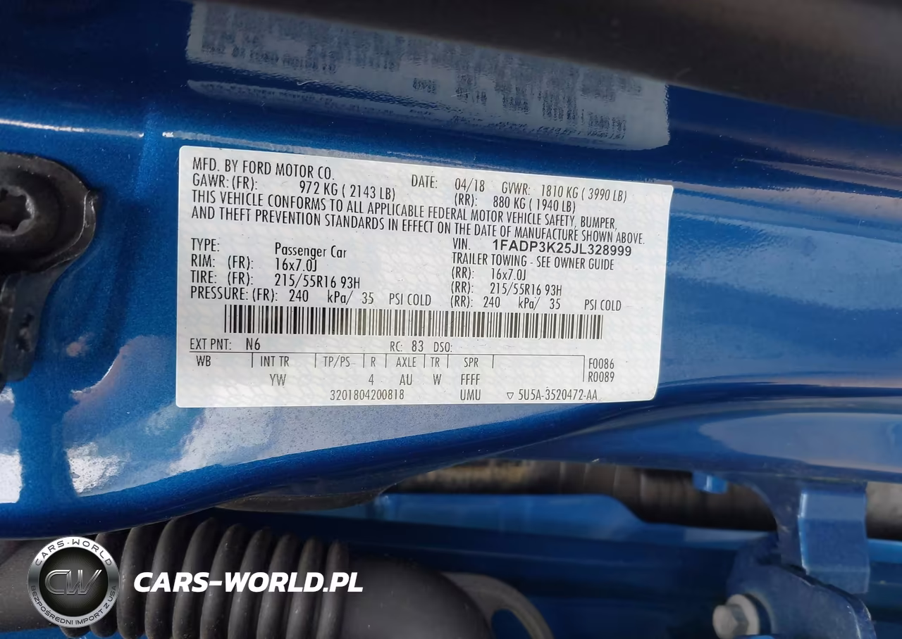 2018 Ford Focus Se VIN:1FADP3K25JL328999 - 9