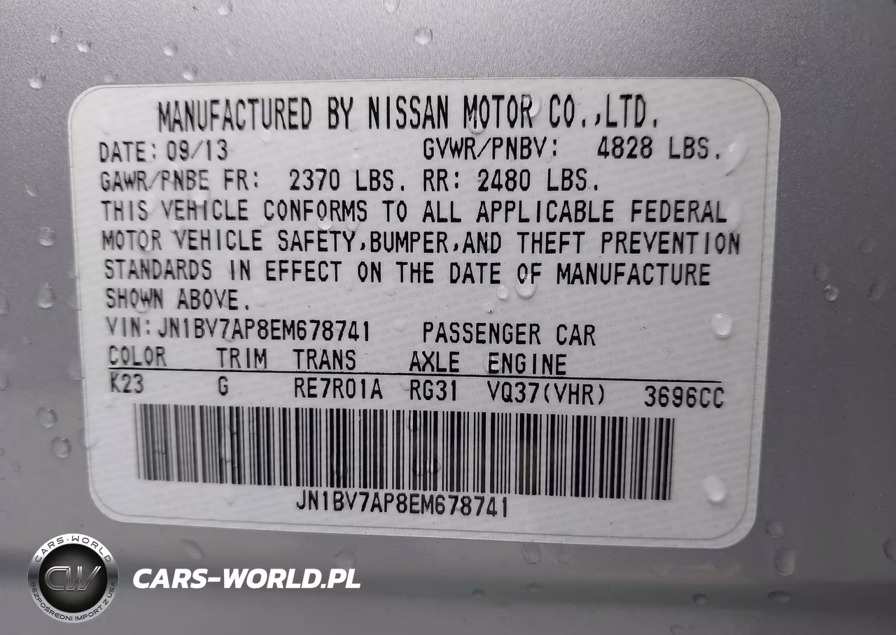 2014 Infiniti Q50 Sport VIN:JN1BV7AP8EM678741 - 9