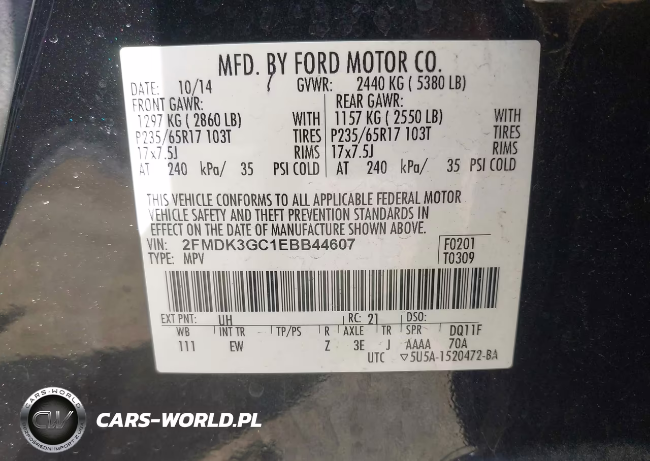 2014 Ford Edge Se VIN:2FMDK3GC1EBB44607 - 9
