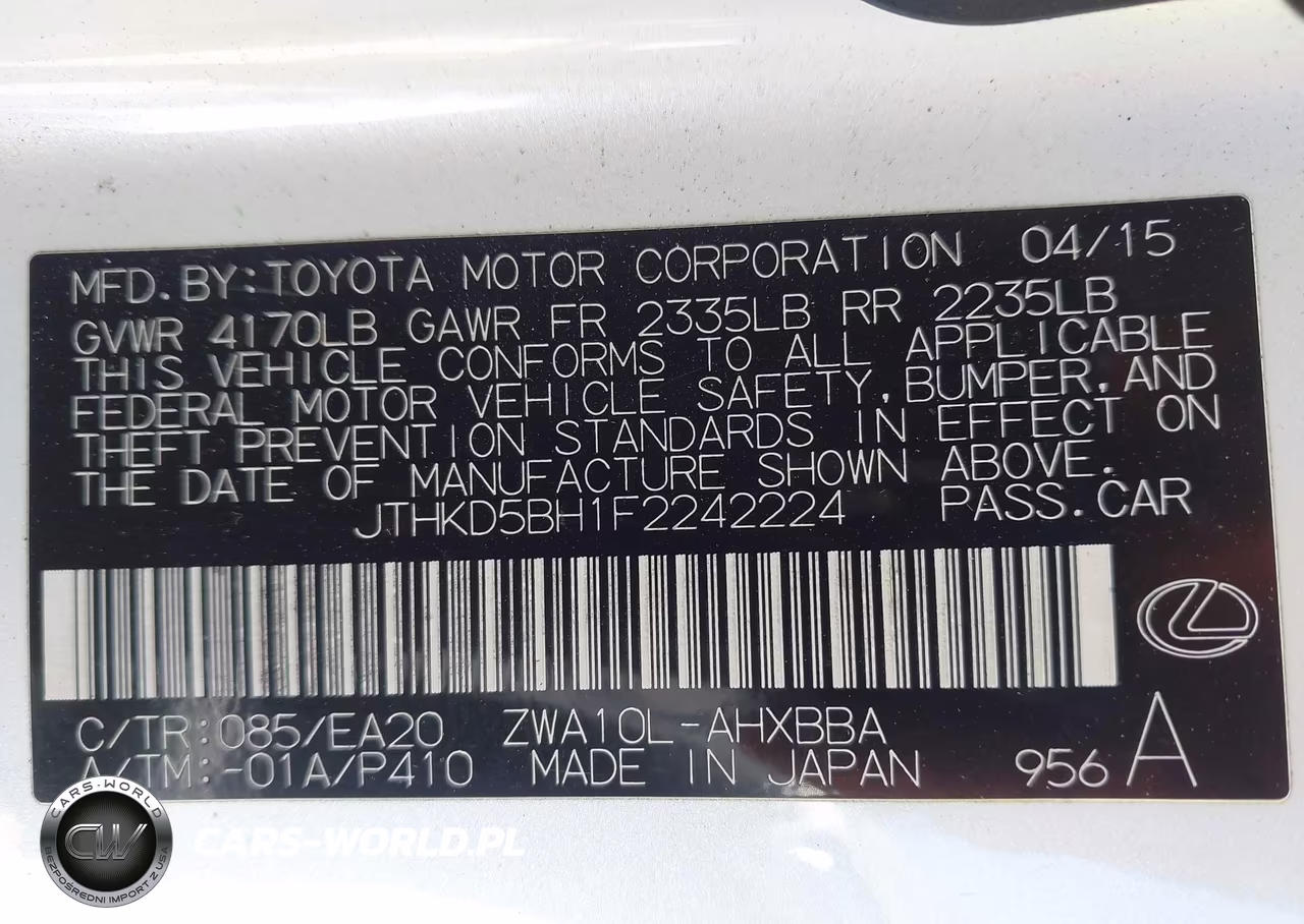 2015 Lexus Ct 200H VIN:JTHKD5BH1F2242224 - 9